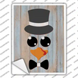 Penguin Face Novelty Rectangle Sticker Decal Small