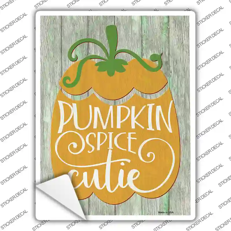 Pumpkin Spice Cutie Novelty Rectangle Sticker Decal Small