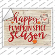 Happy Pumpkin Spice Season Novelty Rectangle Sticker Decal Small