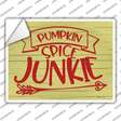 Pumpkin Spice Junkie Novelty Rectangle Sticker Decal Small