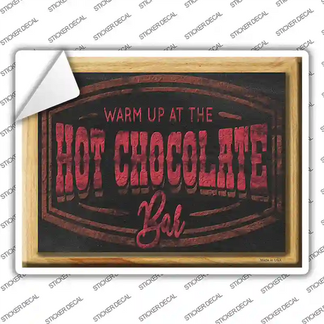 Hot Chocolate Bar Novelty Rectangle Sticker Decal Small