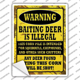 Deer Baiting Illegal Novelty Rectangle Sticker Decal Small