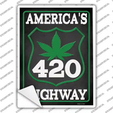 420 Americas Highway Novelty Rectangle Sticker Decal Small