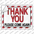 Thank You Striped Novelty Rectangle Sticker Decal