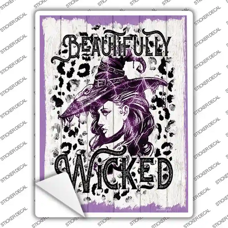 Beautifully Wicked Purple Novelty Rectangle Sticker Decal Small