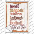 Boots Flannels Bonfires Novelty Rectangle Sticker Decal Small