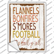 Flannels Bonfires Smores Novelty Rectangle Sticker Decal Small