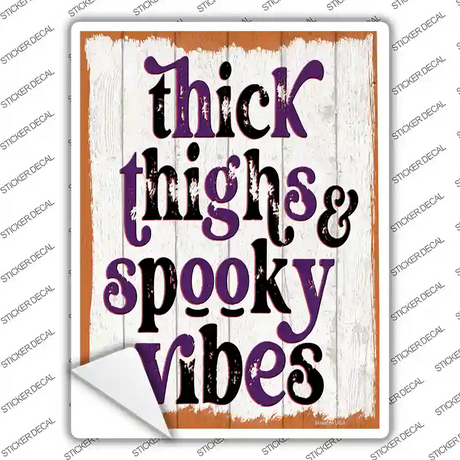 Thick Thighs Novelty Rectangle Sticker Decal Small