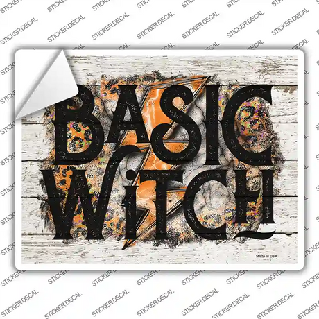 Basic Witch Novelty Rectangle Sticker Decal Small