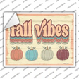 Fall Vibes Pumpkins Novelty Rectangle Sticker Decal Small