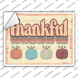 Thankful Pumpkins Novelty Rectangle Sticker Decal Small