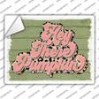 Hey There Pumpkin Green Novelty Rectangle Sticker Decal Small