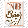 Im Her Boo Ghost Novelty Rectangle Sticker Decal Small