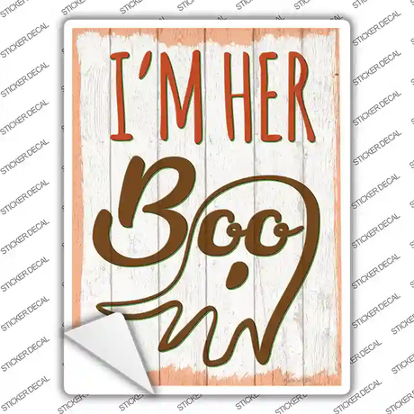 Im Her Boo Ghost Novelty Rectangle Sticker Decal Small