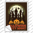 Halloween Party Night Novelty Rectangle Sticker Decal Small