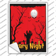 Scary Night Graveyard Novelty Rectangle Sticker Decal Small