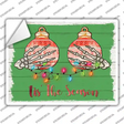 Tis the Season Ornaments Novelty Rectangle Sticker Decal Small