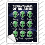 The Many Moods of an Alien Novelty Rectangle Sticker Decal P-4451s