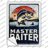 Master Baiter Novelty Rectangle Sticker Decal P-4459s