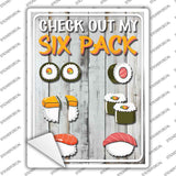 Check Out My Six Pack Novelty Rectangle Sticker Decal P-4476s