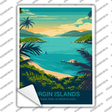 US Virgin Islands Novelty Rectangle Sticker Decal P-4538s