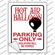 Hot Air Balloon Novelty Rectangle Sticker Decal