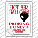 Hot Air Balloon Novelty Rectangle Sticker Decal