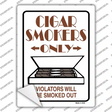 Cigar Smokers Only Novelty Rectangle Sticker Decal
