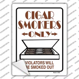 Cigar Smokers Only Novelty Rectangle Sticker Decal