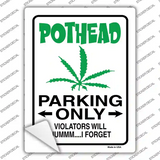 Pothead Only Novelty Rectangle Sticker Decal Small