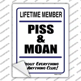 Piss And Moan Novelty Rectangle Sticker Decal