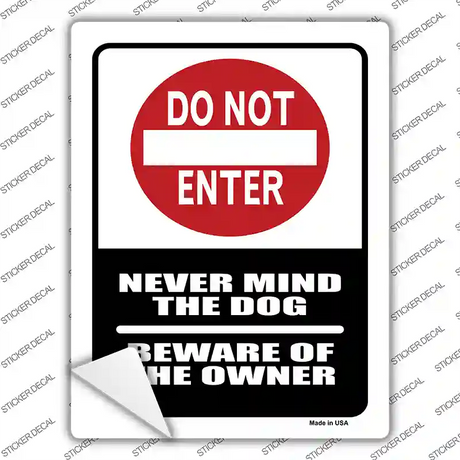 Do Not Enter Novelty Rectangle Sticker Decal Small