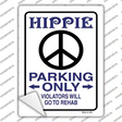 Hippie Parking Novelty Rectangle Sticker Decal