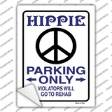 Hippie Parking Novelty Rectangle Sticker Decal