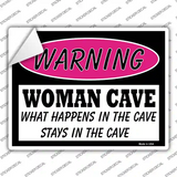 Woman Cave What Happens in the Cave Novelty Rectangle Sticker Decal