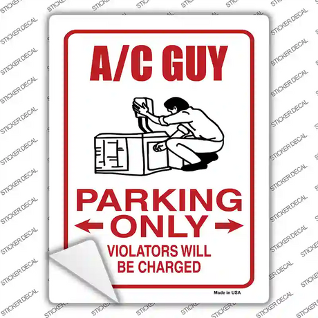 AC Guy Only Novelty Rectangle Sticker Decal