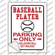 Baseball Only Novelty Rectangle Sticker Decal Small