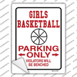 Girls Basketball Only Novelty Rectangle Sticker Decal