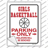 Girls Basketball Only Novelty Rectangle Sticker Decal