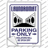 Laundromat Parking Spun Dry Novelty Rectangular Sticker Decal
