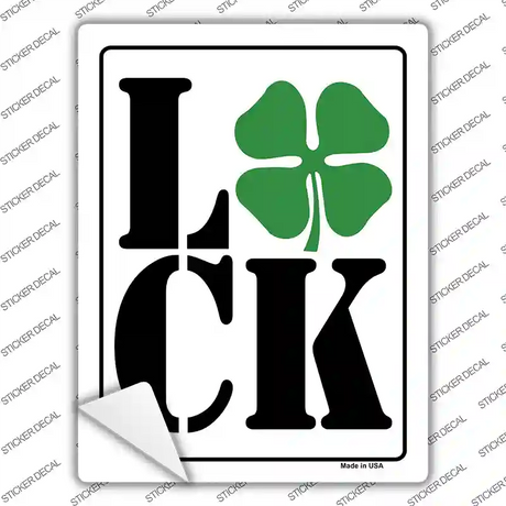 Luck Novelty Rectangle Sticker Decal Small