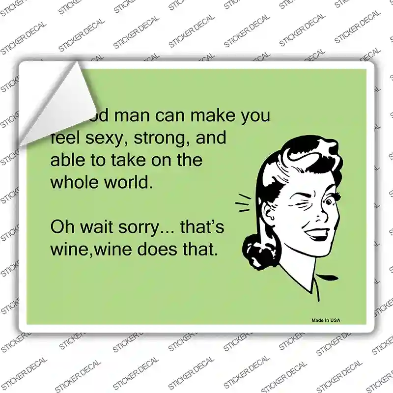 Wine does that Novelty Rectangle Sticker Decal