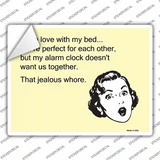 In Love With My Bed Novelty Rectangle Sticker Decal