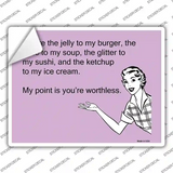 The Jelly To My Burger Novelty Rectangle Sticker Decal