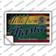 Hello From Alaska Novelty Postcard Sticker Decals Small