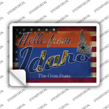 Hello From Idaho Novelty Postcard Sticker Decals Small