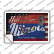 Hello From Illinois Novelty Postcard Sticker Decals Small