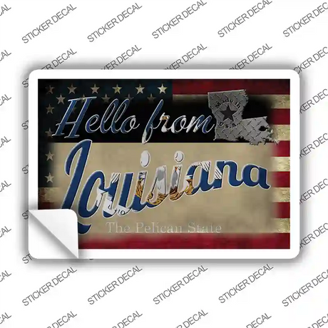 Hello From Louisiana Novelty Postcard Sticker Decals