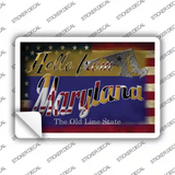 Hello From Maryland Novelty Postcard Sticker Decals Small