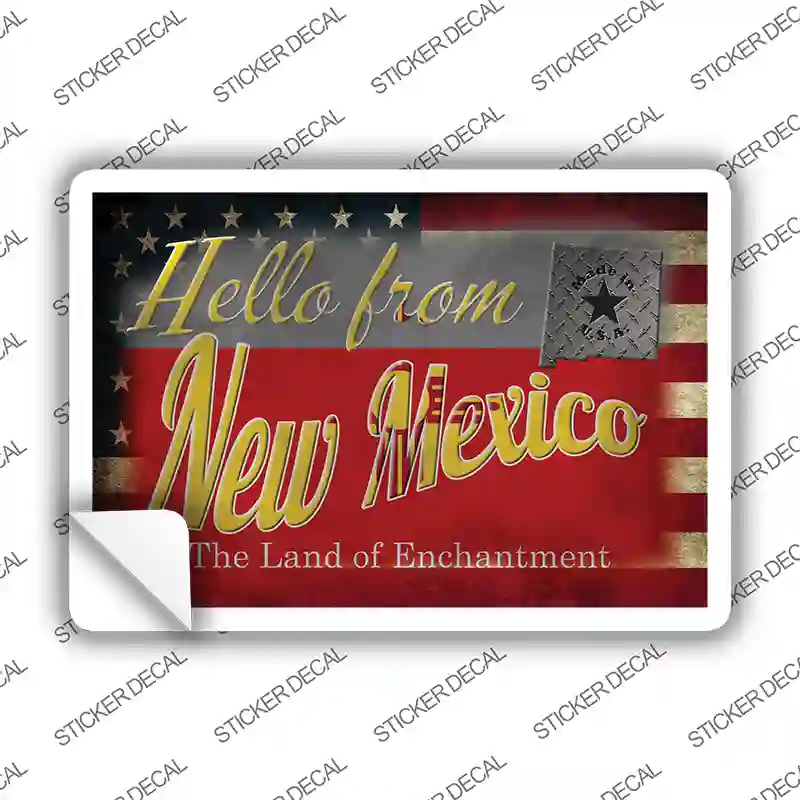 Hello From New Mexico Novelty Postcard Sticker Decals Small